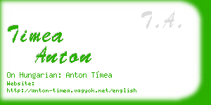 timea anton business card