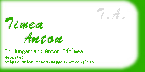 timea anton business card